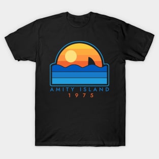 Amity Island 1975 Sunset Retro T-Shirt